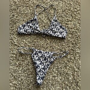 Skatie Yin and Yang Print Bikini Size Small